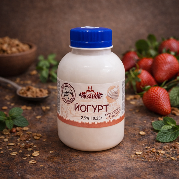 Фермерский Йогурт питьевой 2,5%, 250мл 1736