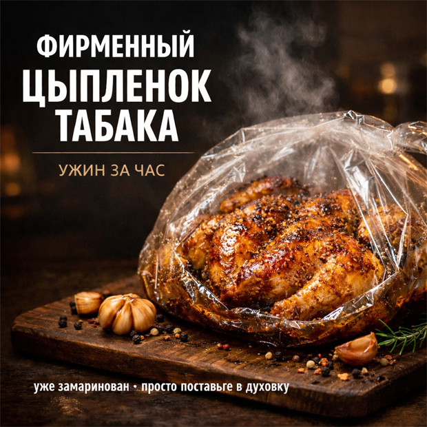 Маринованный Цыплёнок табака (из курочки без гормонов роста) 1684